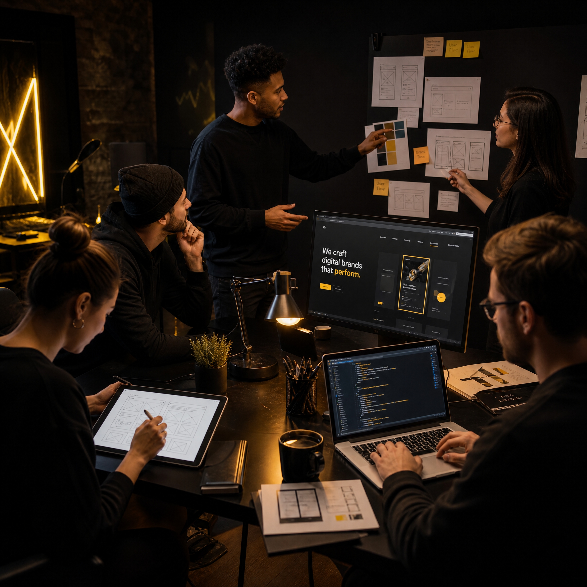 The ZipHub team working on digital projects